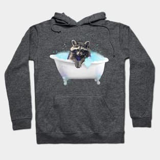 Raccoon in the bathtub Hoodie